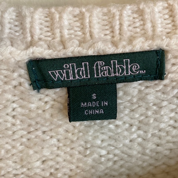 Wild Fable Soft Cream Ruffle Knit Sweater, Size Small - Picture 8 of 10